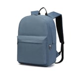 Kono Sac à dos scolaire Sac à dos collège loisir Sac de Voyage Sac d'école léger Sac de travail Daypacks Décontracté Bag College Pack pour Hommes Femmes pour Ordinateur portable de 15,4 pouces Marine