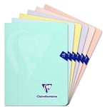 Cahier Couture 17x22 48p Seyes Pers Couleurs Pastel Assorti Clairefontaine