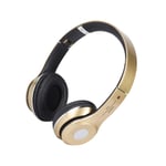 Youyijia Wireless Bluetooth Over-Ear Headphones Foldable Wireless Stereo Headsets with Built-in Mic，Micro for Huawei/iPhone/Samsung/iPad/Android Smartphones Tablets(gold)