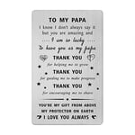 Gezxin Papa Card Gifts-Papa Father's Day Card Gift from Grandchildren Granddaughter-Love You Papa Birthday Wallet Card-Papa Wedding Valentines Grandparents Day Christmas Thanksgiving Xmas Present