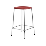 HAY - Soft Edge 85 Low - Chrome Base - Fall Red - Silver,Röd - Barstolar - Metall/Plast