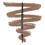 NYX Professional Makeup Crayon à Sourcils Micro Brow Pencil, Crayon Ultra-Fin Double-Embout avec Mine Rétractable et Goupillon, Lot de 2, Teinte : Taupe (01)