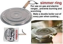 2 x SIMMER RING PAN MAT HEAT DIFFUSER FOR ELECTRIC OR GAS COOKER - DIAMETER 21cm