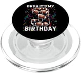 Bruh It's My 3rd Birthday 3 Year Old Football Player PopSockets PopGrip for MagSafe