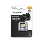 Integral 512GB SD Card 4K Ultra-HD Video Premium High Speed Memory Card SDXC Up