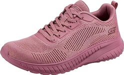 Skechers Womens Bobs Squad Chaos Sneaker, Pink, 4.5 UK