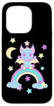 Coque pour iPhone 15 Pro Chauve-souris pour Halloween - Arc-en-ciel - Pour enfant