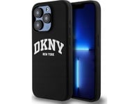 Apple Iphone 13 Pro Dkny Fodral Flytande Silikon Vit Tryckt Logotyp Magsafe (Dkhmp13lsnyach) Svart