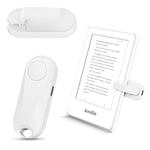 K2 RF Remote Control Page Turner for Kindle Paperwhite Accessories Ipad Reading Kobo Surface Comics/Novels iPhone Tablets Android Taking Photos Camera Video Recording Remote (White)