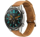 Strap-it Bracelet cuir - compatible pour Huawei Watch GT 2 (marron)