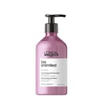 L'Oréal Professionnel, Shampoing Lissant pour Cheveux Rebelles & Indisciplinés, Anti-Frisottis, Liss Unlimited, SERIE EXPERT, 500 ml