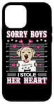 Coque pour iPhone 12 mini Labrador Retriever Valentines Day I Stole Her Heart Dog