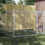 Maisonchic - Cage pour chien avec porte, Enclos Parc Cage pour chiens gris 2x2x1,5 m acier galvanisé RG3Q74860