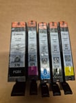 PGI-570 CLI-571 Canon Genuine Black Cyan Magenta Yellow Ink Cartridges - 5 Total