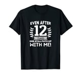 Mens Happy 12th Wedding Anniversary Gift for Funny Husband T-Shirt