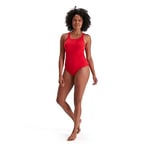 Speedo Eco Endurance+ Medalist Maillot de Bain Femme, Fed Rouge, 30