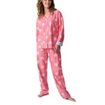 PJ Salvage Long Sleeve Flannel Pyjama Rosa Mønster bomull X-Large Dame