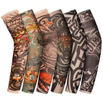 ANSUG 6 Pcs Enfants De Tatouage Manches Temporaire Faux Tatouage Manches Bras Protection Bas pour Punk Cool Enfant, Habillage Fête