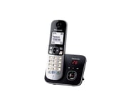 Panasonic Kx-Tg6821fxb, Dect Telefon, Trådløst Håndsett, Høyttalertelefon, Sort, Sølv