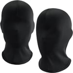 IC Sharharge 2 st svart helmask Halloween spandex huva mask Huvudskydd Ansiktslös mask för unisex cosplay kostym