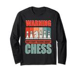 Retro Chess Player May Start Talking About Chess Long Sleeve T-Shirt