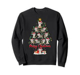 Cat Xmas Lighting Santa Cat Christmas Tree Sweatshirt