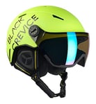 BLACK CREVICE Casque de Ski Vail I Casque de Ski avec visière en Style Pilote en différentes Couleurs I Casque de Ski Hommes & Femmes I en Polycarbonate I Casque (Large, néon Jaune)