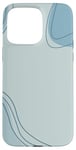 Coque pour iPhone 15 Pro Max Couleur neutre minimaliste bleu clair sarcelle et turquoise