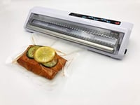 VACU VacuNo.1 Machine à emballer sous vide pour aliments, avec 10 sacs en film plastique et tuyau