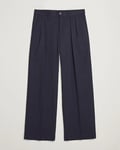 Filippa K Wide Wool Trousers Navy