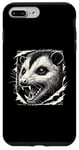 Coque pour iPhone 7 Plus/8 Plus Graphique déchiré au visage possum | Amoureux des animaux féroces