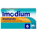 Imodium Instants (1 x 6 Tablets) Loperamide Dissolving Tablets for On-The-Go Diarrhoea Relief, Treats Short-Term and IBS Diarrhoea, Helps Restore Your Natural Rhythm, for Adults and Children Aged 12+