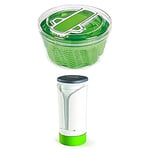 Zyliss E940013 Swift Dry Salad Spinner Large Green / E900025 Hand Held Vegetable Spiraliser | Salad Tools Bundle