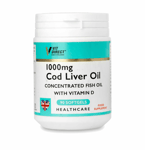 Vit Direct 1000mg Cod Liver Oil w/ Vitamin D 90 Softgel Capsules Food Supplement