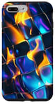 Coque pour iPhone 7 Plus/8 Plus Art abstrait psychédélique bleu électrique futuriste