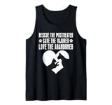 Rescue Save Love, Animal Rescue Dog Cat Lovers Tank Top