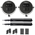 Phottix Nuada R3 II LED Light Twin Kit -LED-belysningsset+stativ