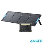 Anker Solix F1500 Portable Power Station 1536Wh & 200W Anker Solix Foldable Sola