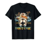 Womens Cruise Hair Don't Care Messy Bun Ship Cruising Trip T-Shirt