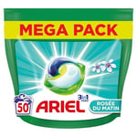 Ariel 3en1 PODS, Lessive Liquide Capsules, 50 Lavages, Rosée du Matin, Élimine Les Taches Incrustées, Même Après 7 Jours, Impeccable Même En Cycle Court Et À Froid, Fabriqué En France