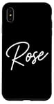 Coque pour iPhone XS Max Rose Nom Femme Mignon Fille Élégante Femme Amour Manuscrite