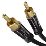 KabelDirekt – 7,5m Câble Cinch/RCA (1 x fiche RCA mâle vers 1 x fiche RCA mâle) Pro Series