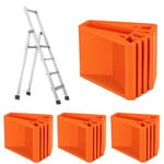 Accessoires pour pieds d'échelle - 4pcs Antidérapant, Épaissi - Patin escabeau universel, Pied escabeau - Patin échelle, Pied échelle (Orange)