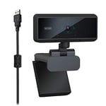 Diyeeni Webcam Full HD 1080p Microphone Intégré au Caméscope, Conférences de Caméra PC réglables à Mise au Point Automatique USB 5MP, appels vidéo, Ordinateurs de Bureau/Ordinateurs Portables/PC