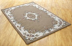 Rugs Direct Rug, 100% Wool, Beige, 120cm x 120cm