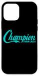 Coque pour iPhone 12 mini ENTRAÎNEZ-VOUS COMME UN CHAMPION - TEXTE DE SPORT BLEU