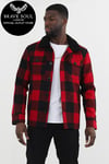 Brave Soul Men Buttoned Lumberjack Heavy Shacket Jacket Brushed Blanket Coat