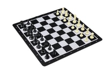 Chess set, rollable, field 55 mm, with plastic pieces and carrying bag (2502)