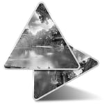 2 x Triangle Stickers  10cm - BW - Hamilton Pool Sinkhole Texas USA  #37083