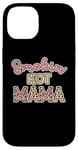 Coque pour iPhone 14 Retro Smoking Hot Mama Cheetah Rose Blush Sexy Mom